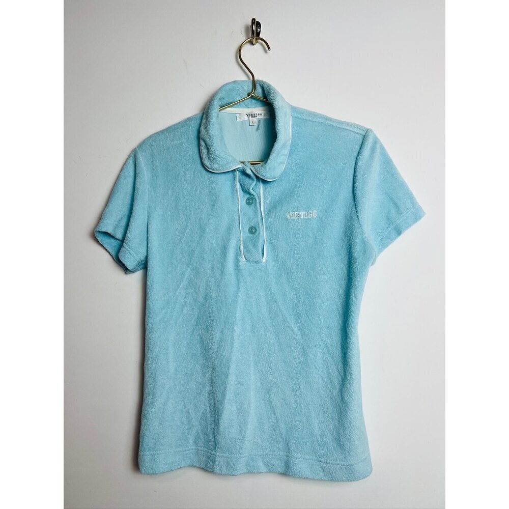 vertigo terry shirt blue large vintage